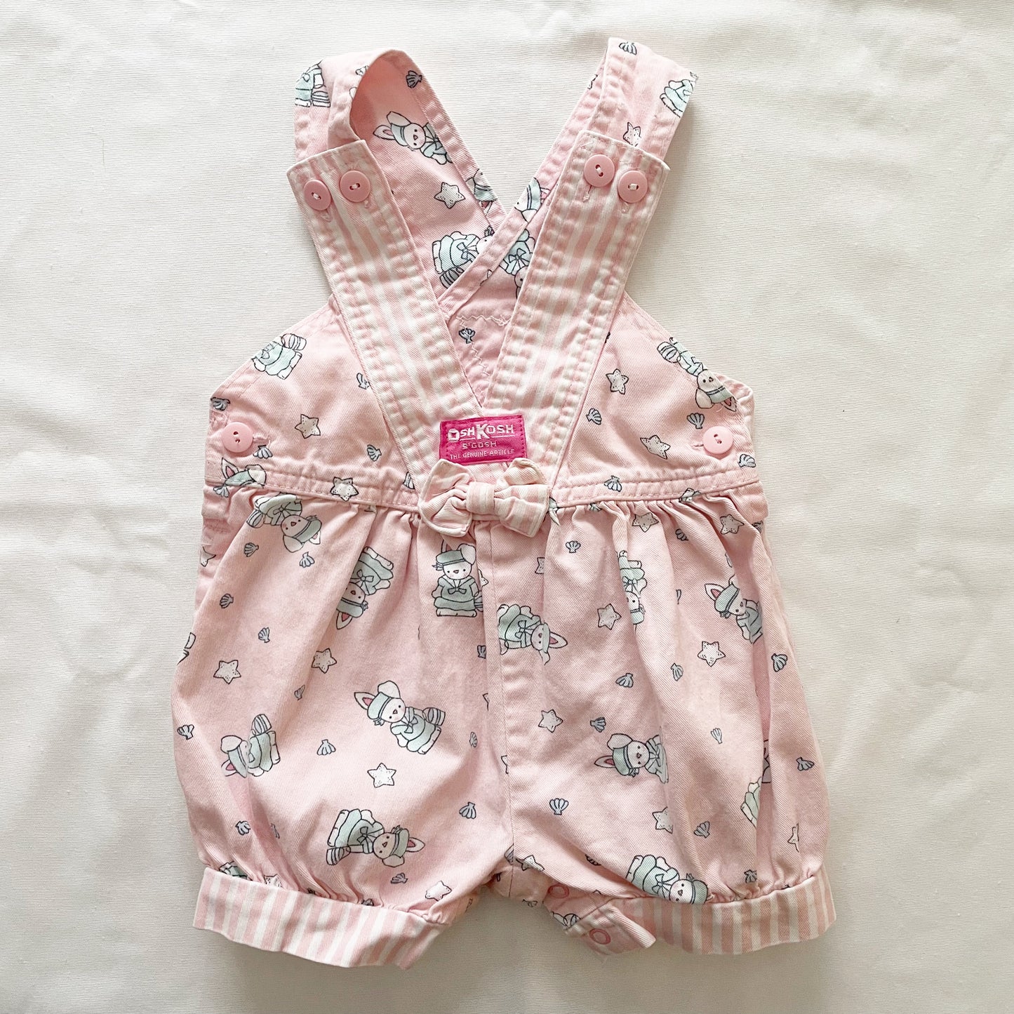 OshKosh Beach Bunny Stripe Bubble Romper