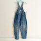 OshKosh Lighter Wash Denim Bubble Overalls - Yellow Clover Vintage Kids Clothes