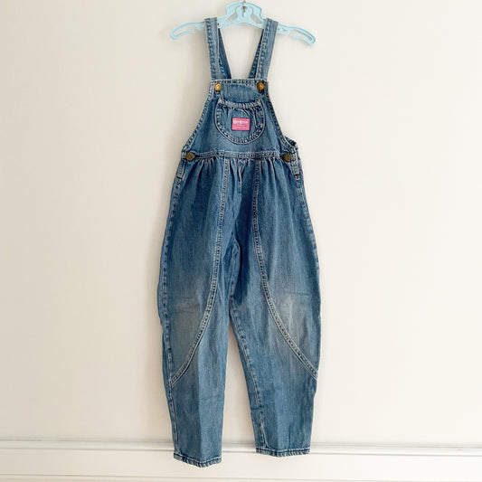OshKosh Lighter Wash Denim Bubble Overalls - Yellow Clover Vintage Kids Clothes