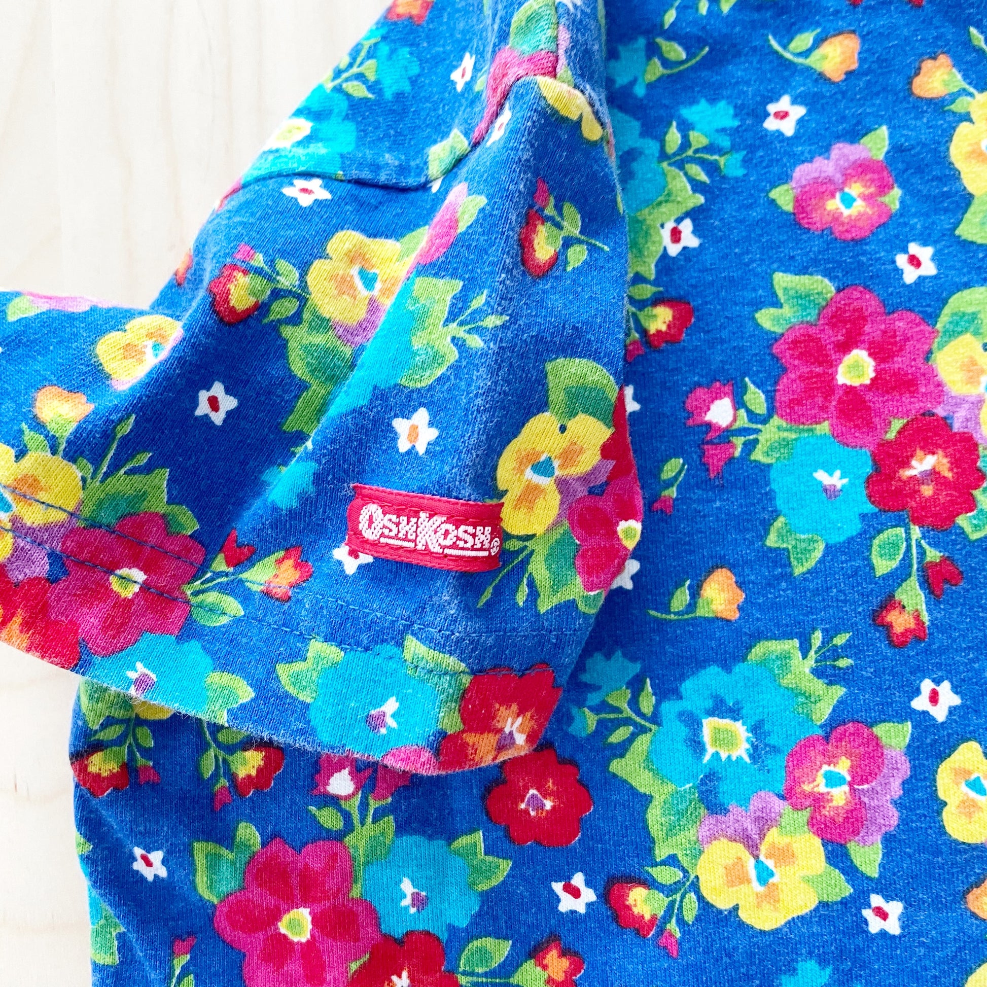 OshKosh Bright Floral Tee - Yellow Clover Vintage Kids Clothes