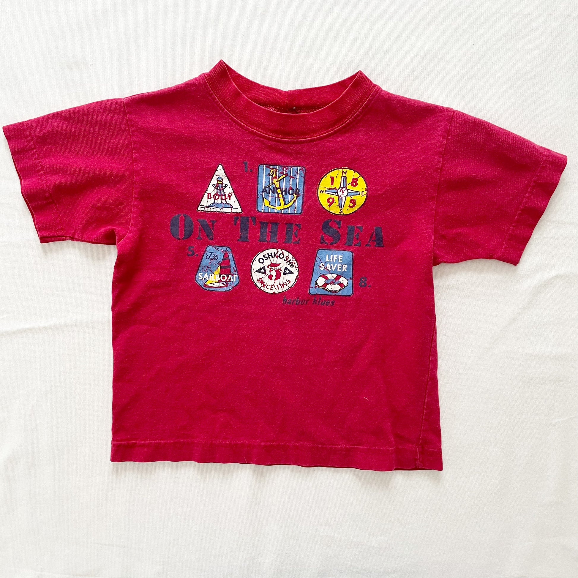 OshKosh On the Sea Graphic Tee - Yellow Clover Vintage Kids Clothes