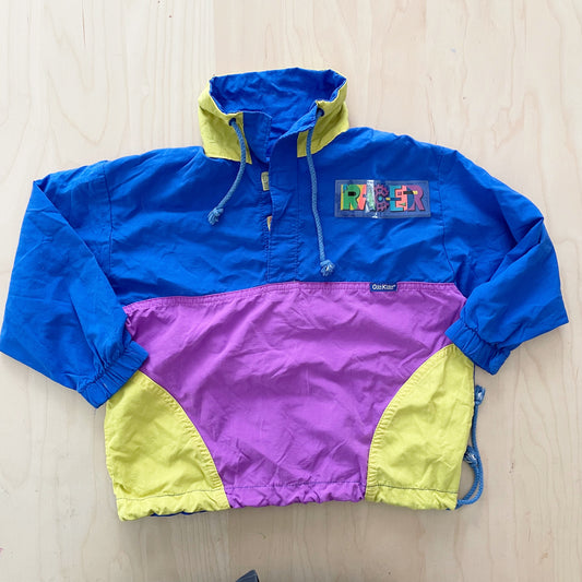 OshKosh Racer Nylon Jacket - Yellow Clover Vintage Kids Clothes