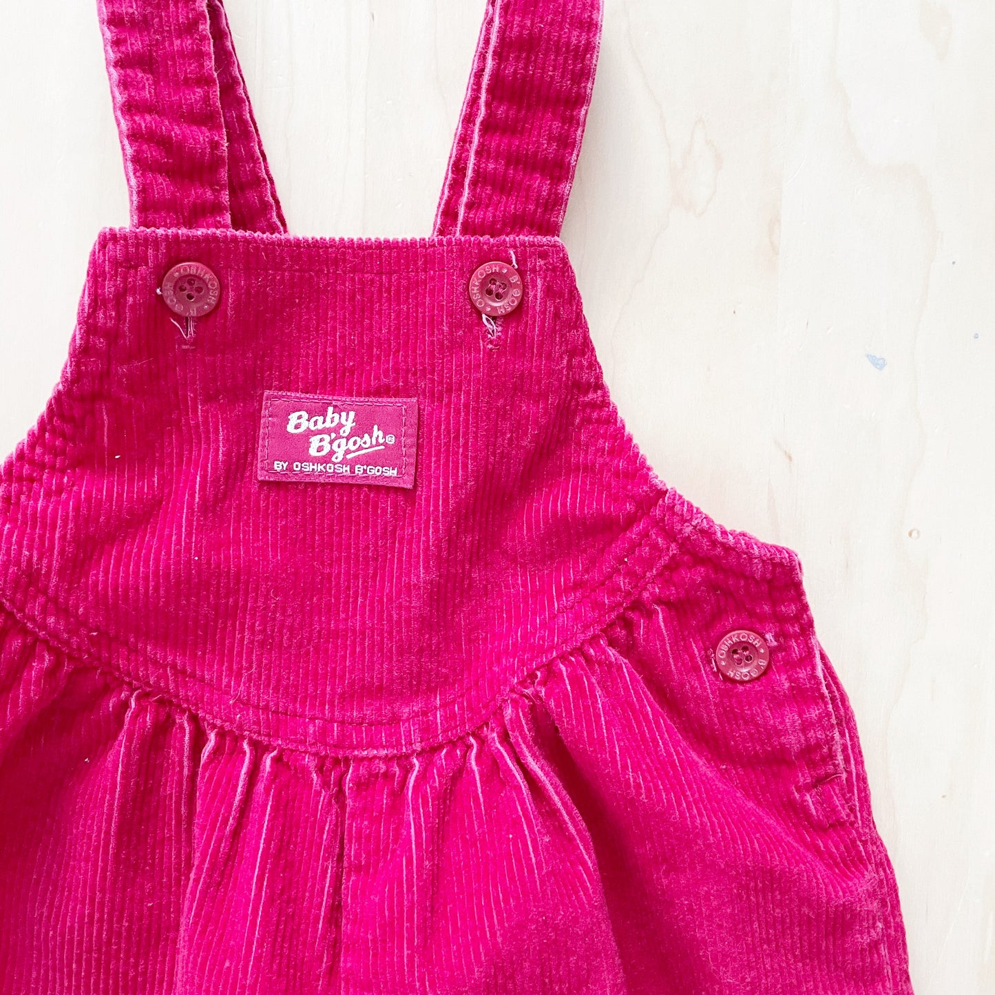 Vintage Baby B’gosh Cranberry Cord Bubble Overalls