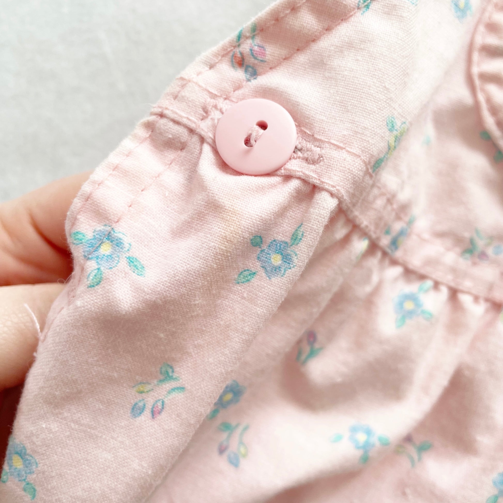 OshKosh Floral Bow Back Skirtall - Yellow Clover Vintage Kids Clothes