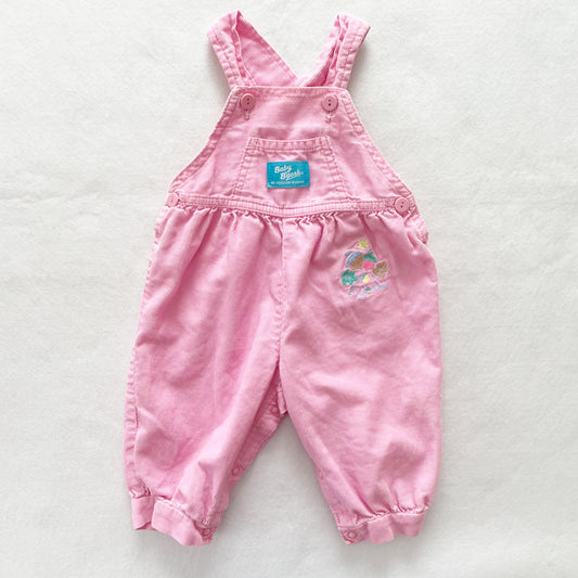 Baby B’gosh Leaf Embroidered Overalls - Yellow Clover Vintage Kids Clothes