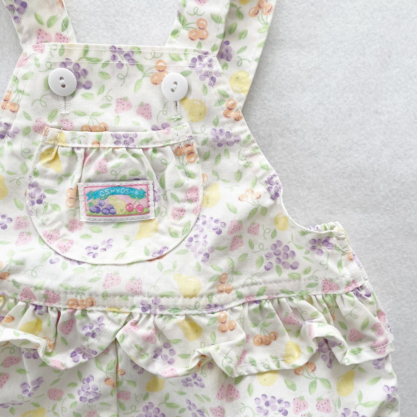 OshKosh Pastel Fruit Bubble Overalls