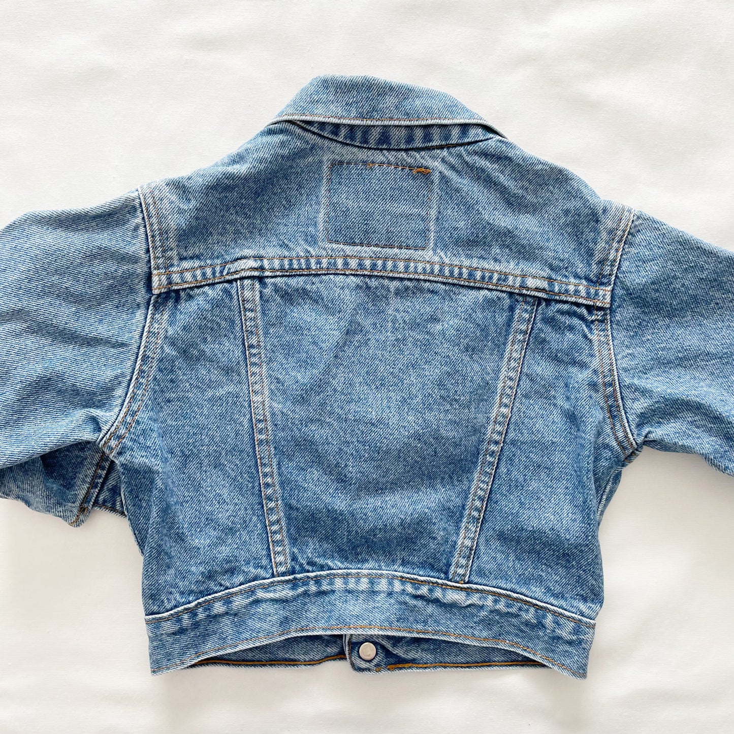 Levi’s Medium Wash Orange Tab Jacket • 3T - Yellow Clover Vintage Kids Clothes