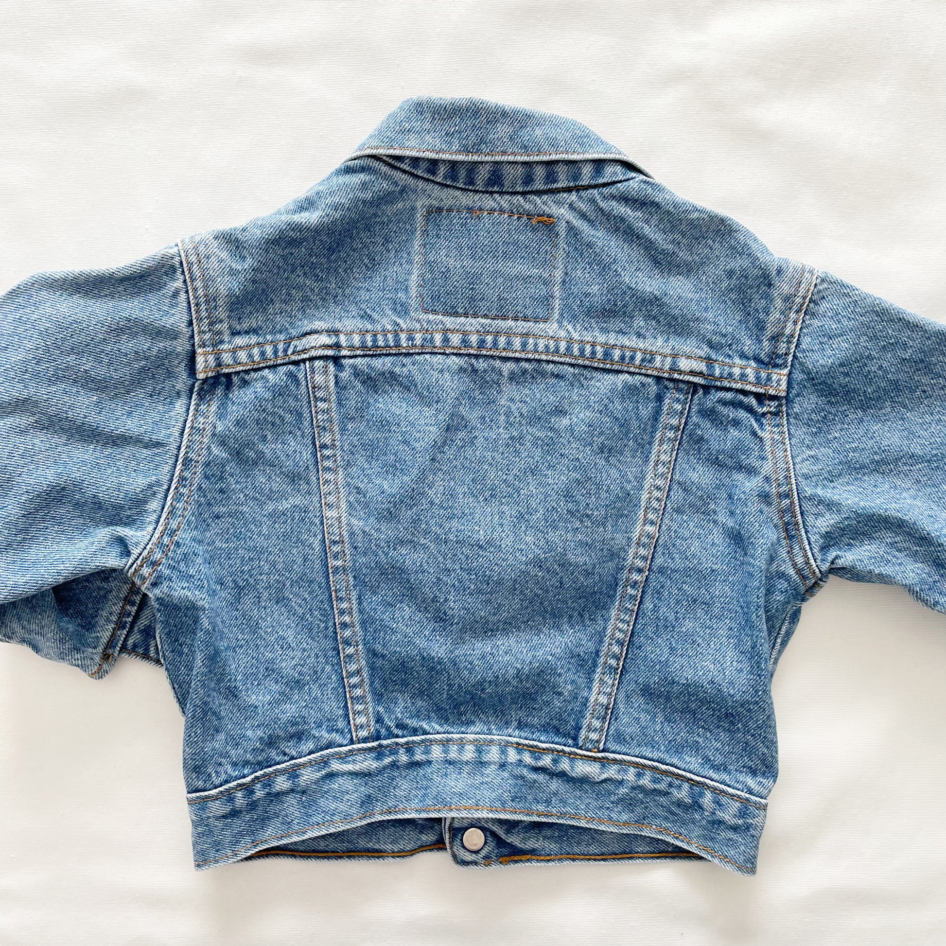 Levi’s Medium Wash Orange Tab Jacket • 3T - Yellow Clover Vintage Kids Clothes