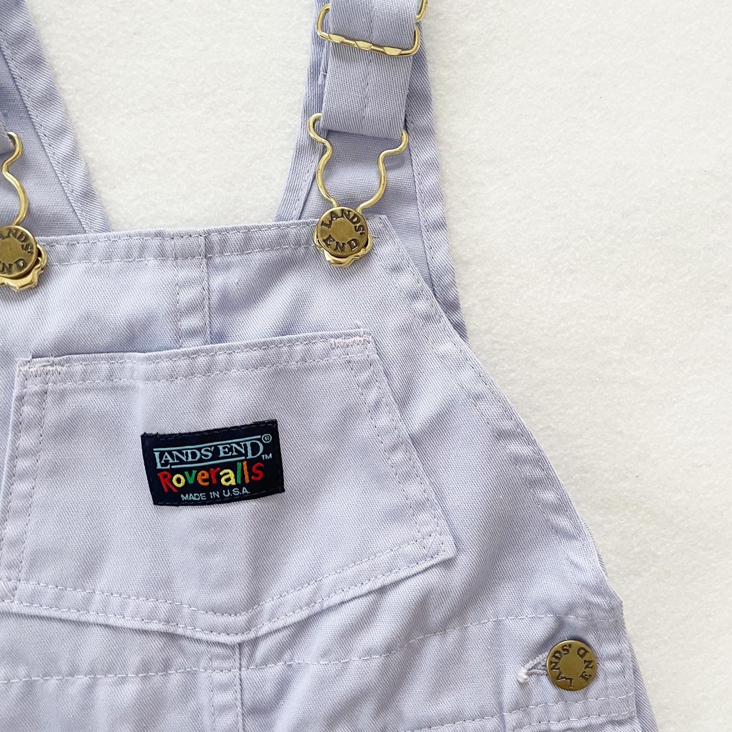 Land’s End Periwinkle Purple Overalls - Yellow Clover Vintage Kids Clothes