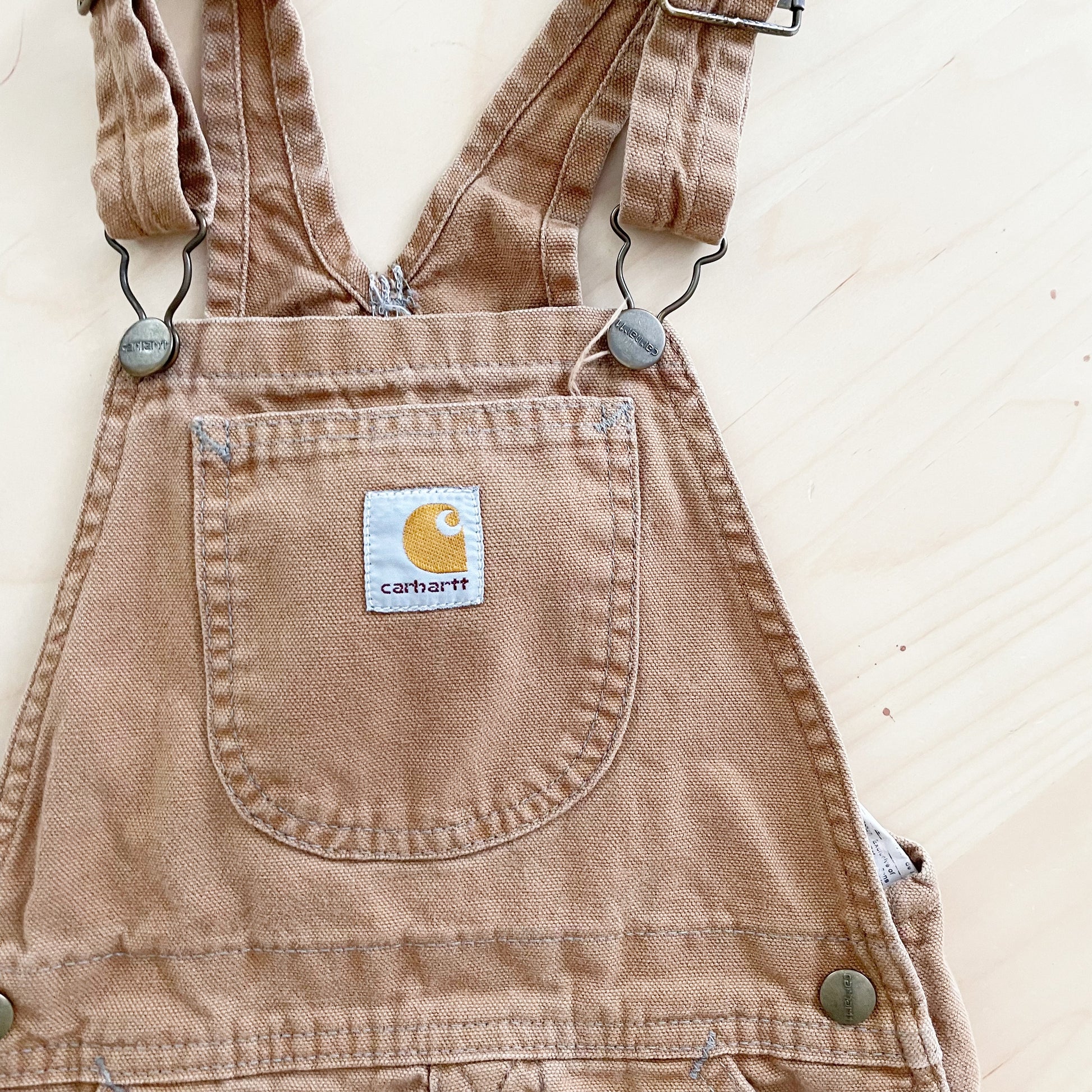 Carhartt Tan Reinforced Knee Overalls - Yellow Clover Vintage Kids Clothes