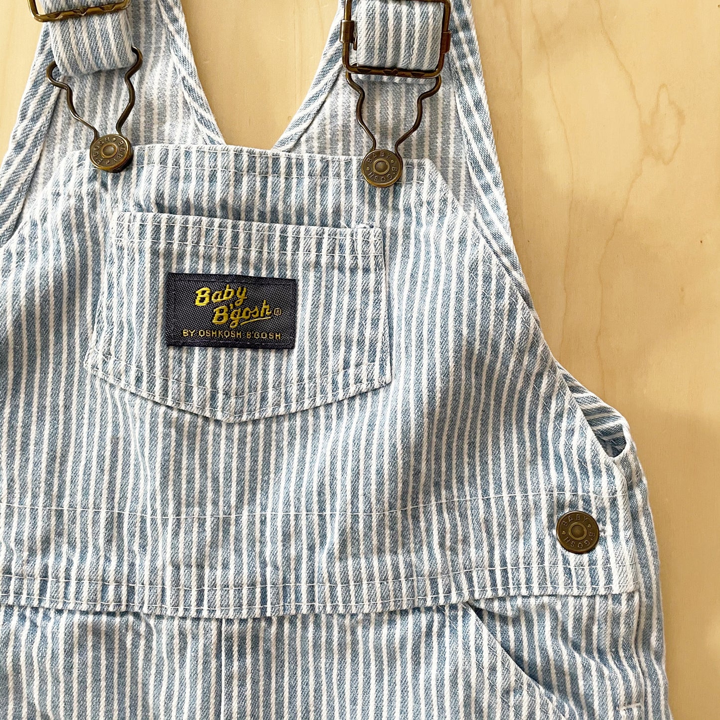 Vintage Baby B’gosh Light Wash Engineer Stripe Overalls