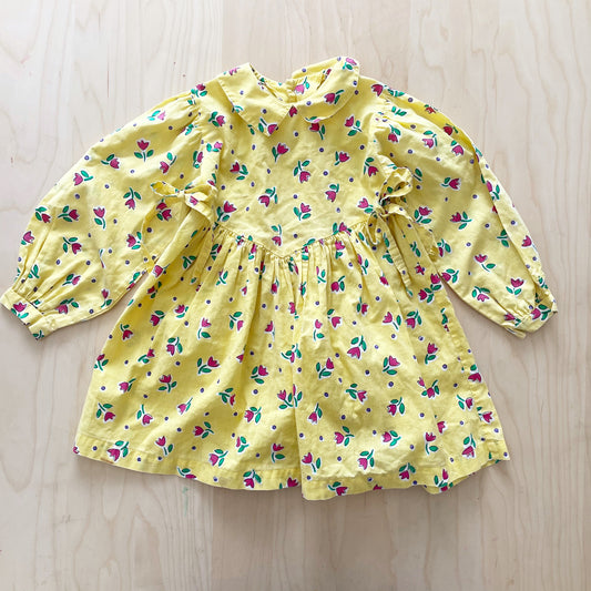OshKosh Yellow Tulip Dress - Yellow Clover Vintage Kids Clothes