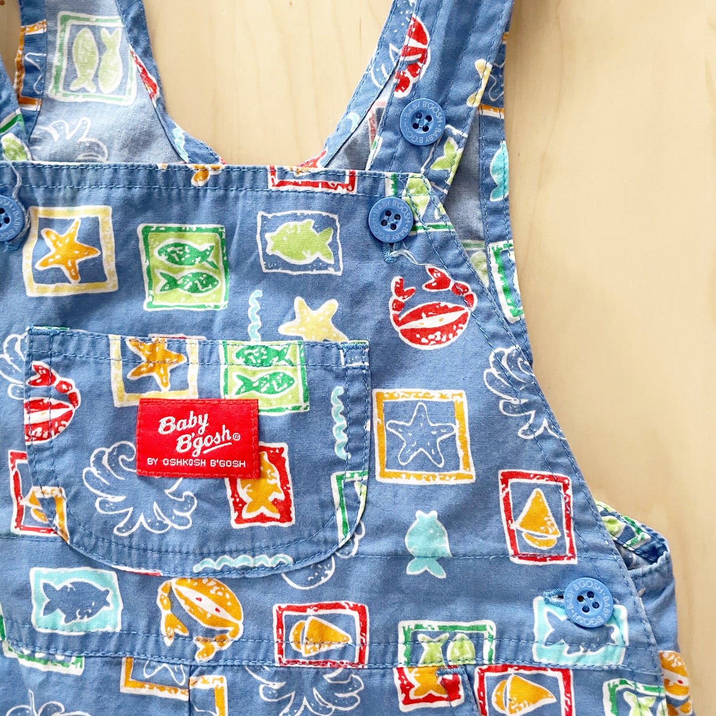 Vintage Baby B’gosh Sea Life Shortalls
