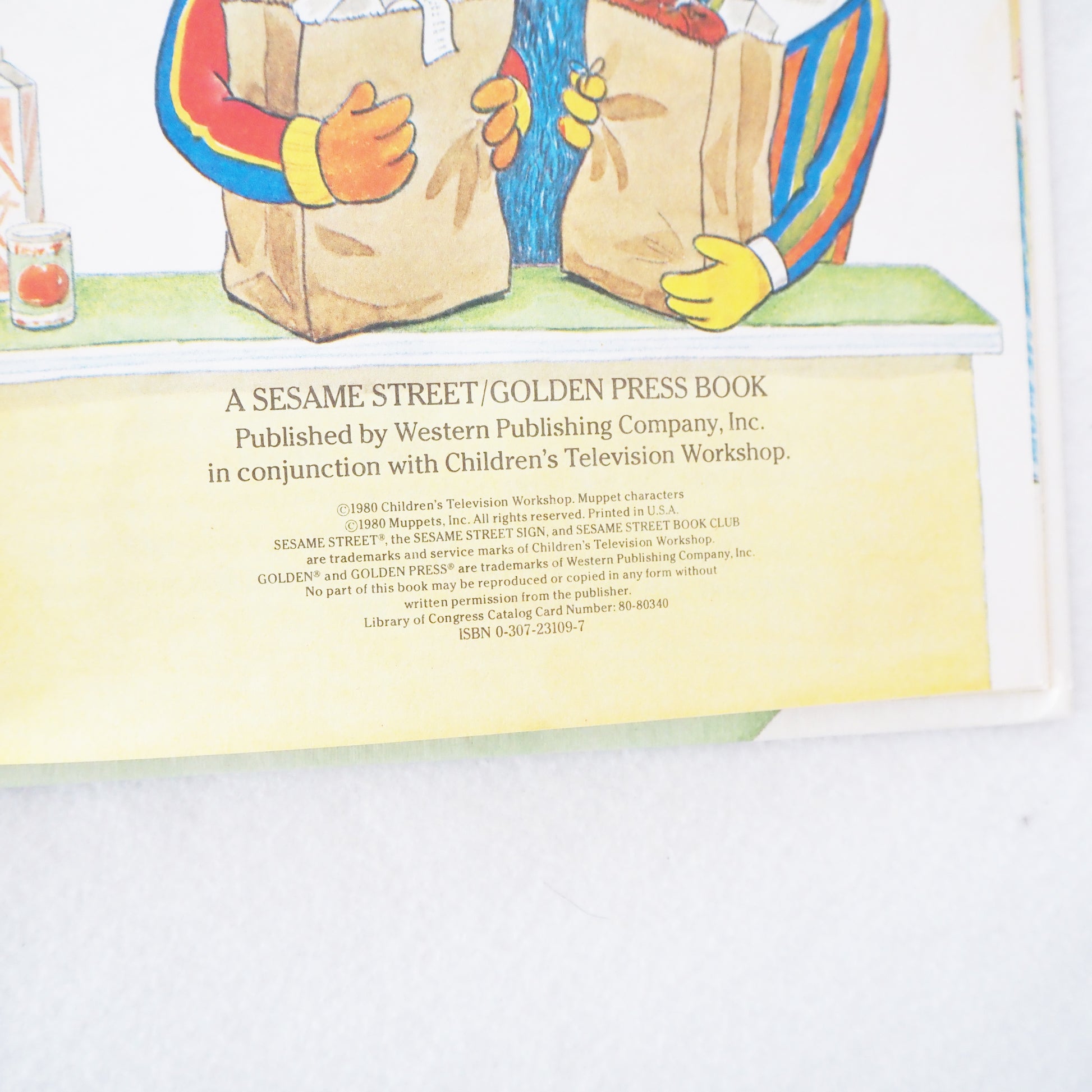 Sesame Street Picture Book - Yellow Clover Vintage Kids Clothes