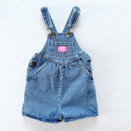 OshKosh Scoop Cut Shortalls - Yellow Clover Vintage Kids Clothes