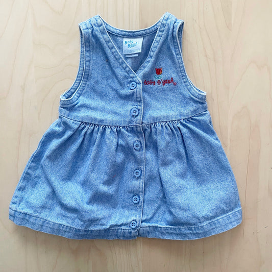 Baby B’gosh Blue Wash Tulip Dress - Yellow Clover Vintage Kids Clothes