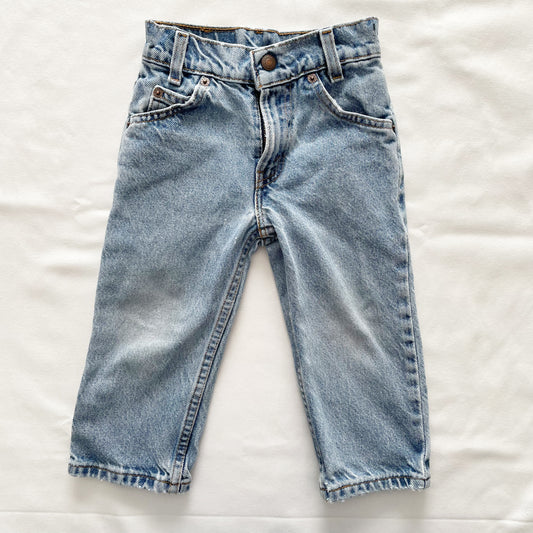 Vintage Levi’s 550 Relaxed Fit Lighter Wash Orange Tab Toddler Jeans
