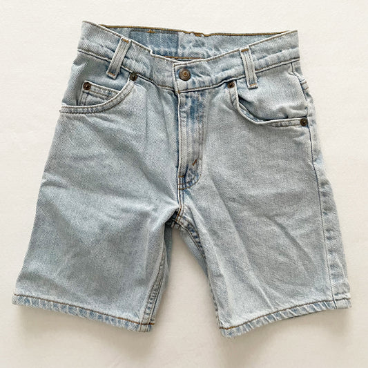 Levi’s Light Wash White Tab Shorts - Yellow Clover Vintage Kids Clothes