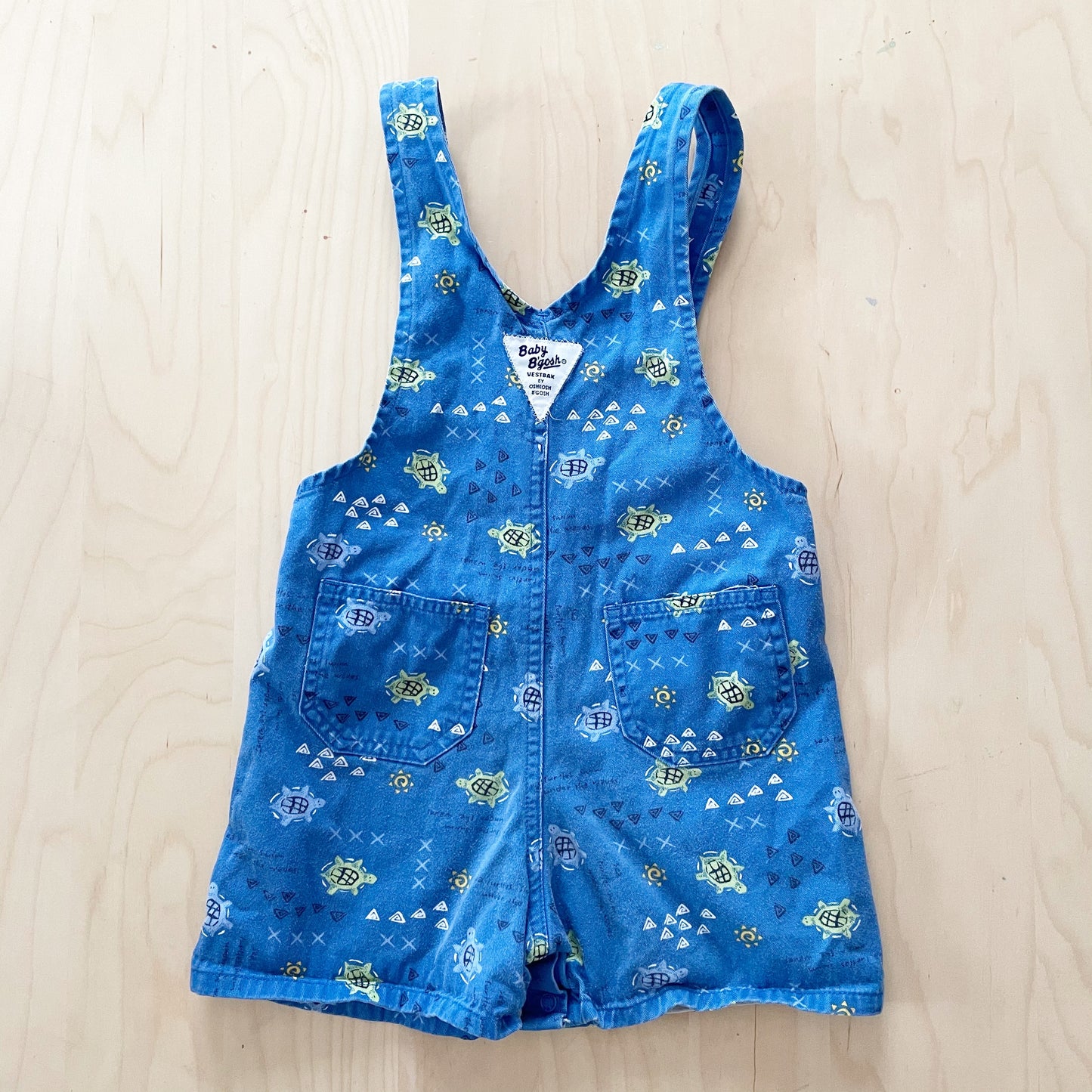 Vintage Baby B’gosh Turtle Print Shortalls