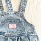 Baby B’gosh Light Wash Denim Bubble Overalls - Yellow Clover Vintage Kids Clothes