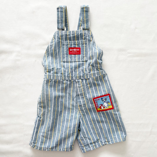 OshKosh Beach Dog Patch Shortalls - Yellow Clover Vintage Kids Clothes