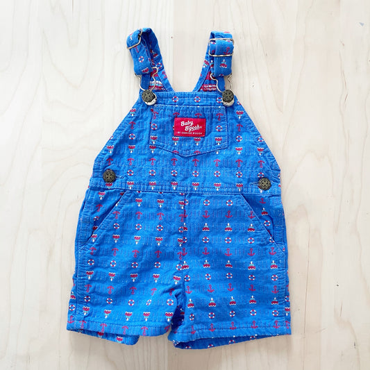 Vintage Baby B’gosh Boat and Anchor Shortalls - Yellow Clover Vintage Kids Clothes