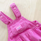 OshKosh Pink Cord Bow Back Overalls - Yellow Clover Vintage Kids Clothes