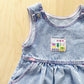 Lee Light Acid Wash Patch Jumper Dress - Yellow Clover Vintage Kids Clothes