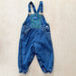 OshKosh Denim Plaid Jogger Overalls - Yellow Clover Vintage Kids Clothes