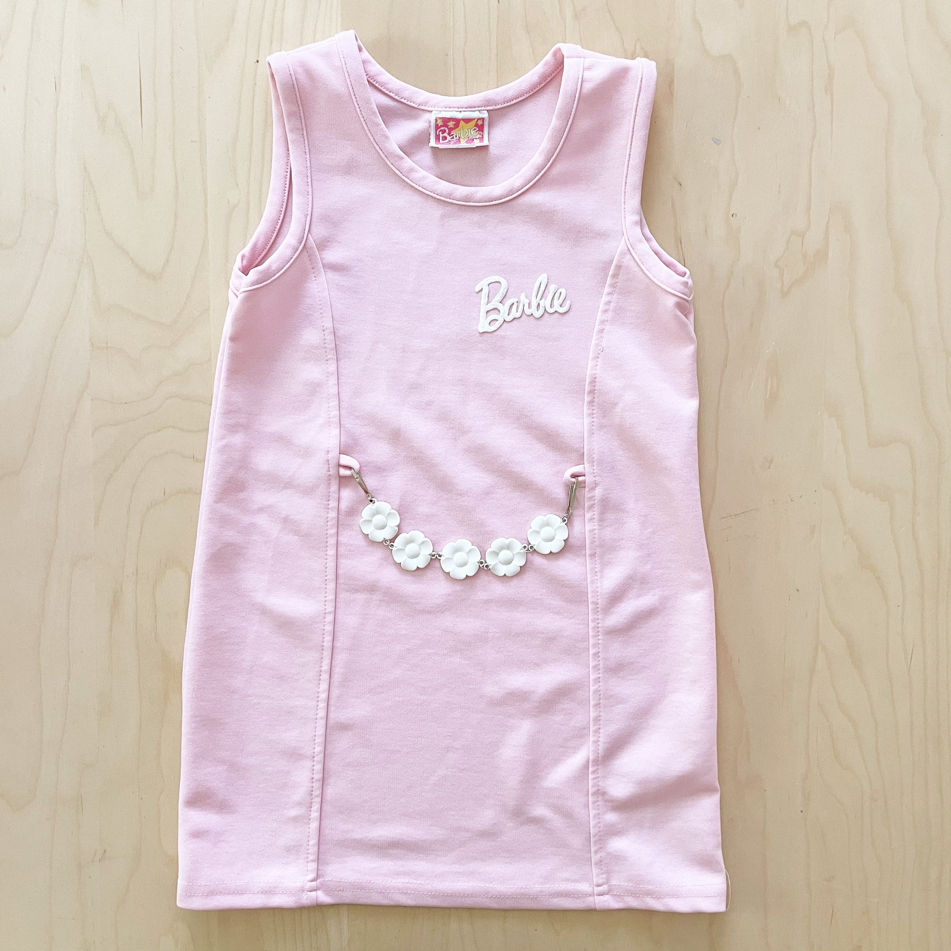 Vintage 1991 Girls Barbie Dress - Yellow Clover Vintage Kids Clothes