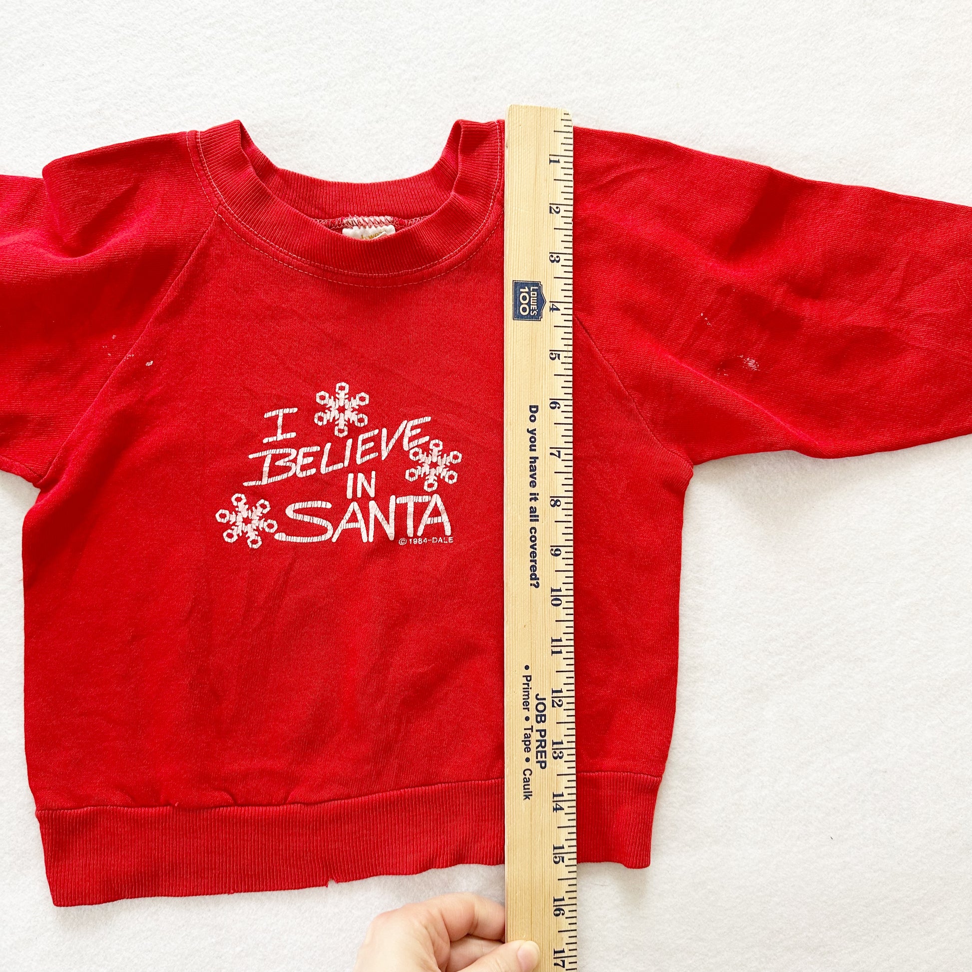 Vintage I Believe In Santa Crewneck: 5T - Yellow Clover Vintage Kids Clothes