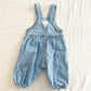 Baby B’gosh Light Wash Denim Bubble Overalls - Yellow Clover Vintage Kids Clothes
