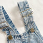 OshKosh Acid Wash Hickory Stripe Overalls - Yellow Clover Vintage Kids Clothes