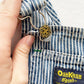 OshKosh Hickory Stripe Denim Overalls - Yellow Clover Vintage Kids Clothes