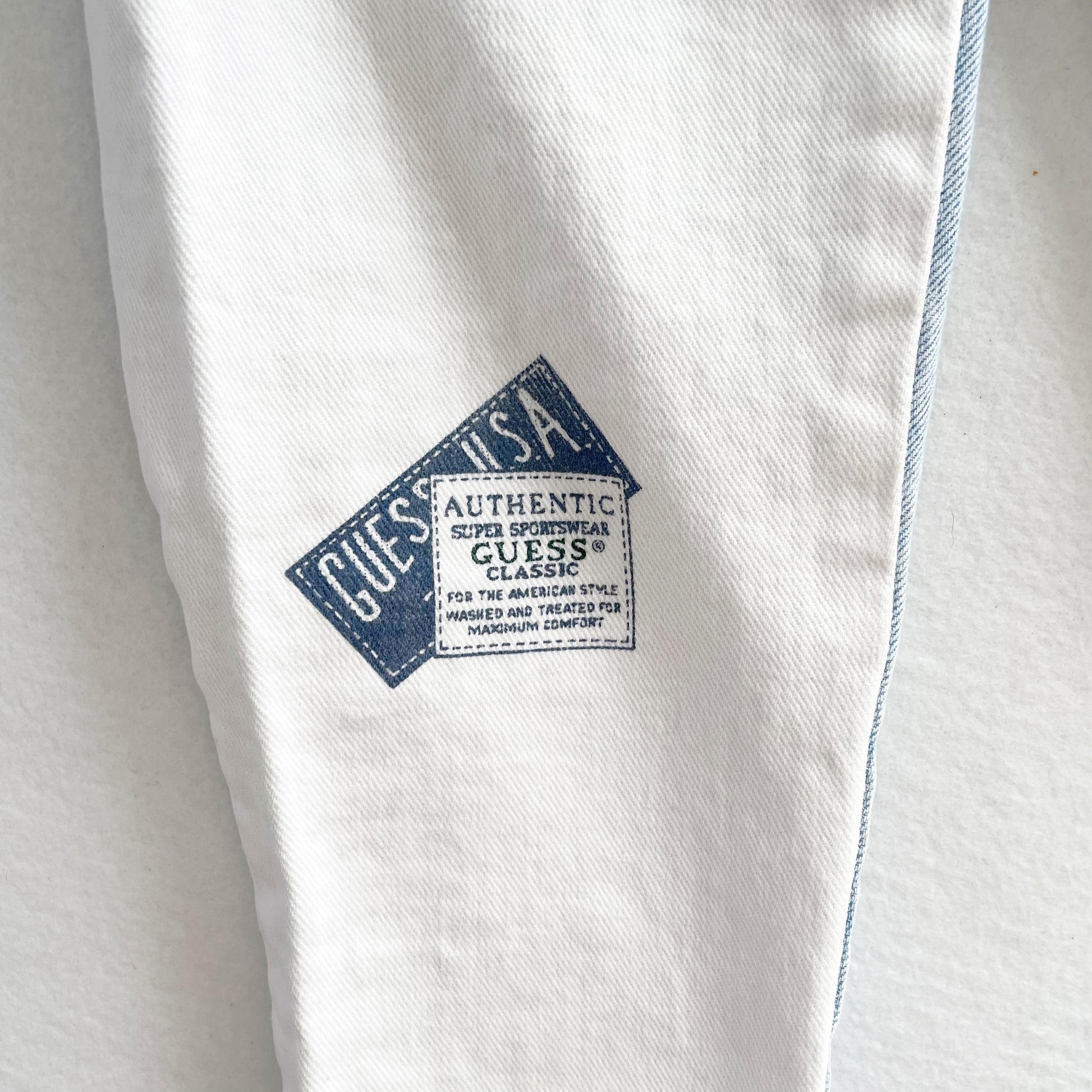 Guess White + Light Denim Jeans - Yellow Clover Vintage Kids Clothes