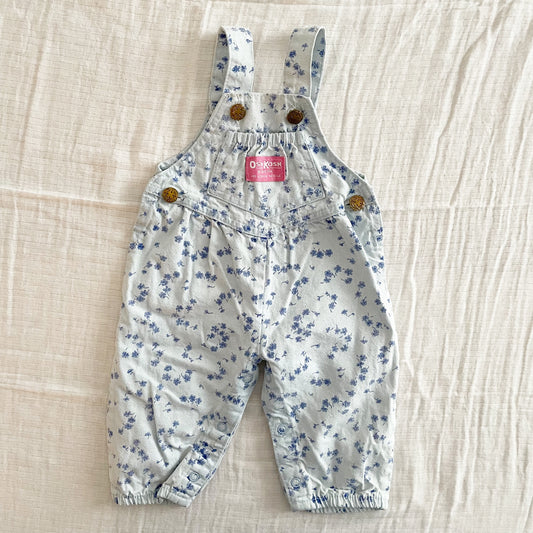 OshKosh Light Denim Floral Overalls