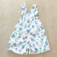 Vintage OshKosh Potted Plant Print Shortalls - Yellow Clover Vintage Kids Clothes