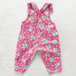 OshKosh Pink Floral Overalls - Yellow Clover Vintage Kids Clothes