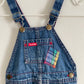 OshKosh Rainbow Plaid Lined Denim Overalls - Yellow Clover Vintage Kids Clothes