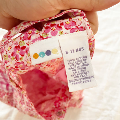 Gymboree Floral Gingham Shortalls - Yellow Clover Vintage Kids Clothes