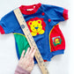 Le Top Lion Appliqué Romper - Yellow Clover Vintage Kids Clothes