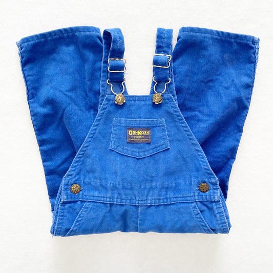 OshKosh Blue Cord Overalls - Yellow Clover Vintage Kids Clothes