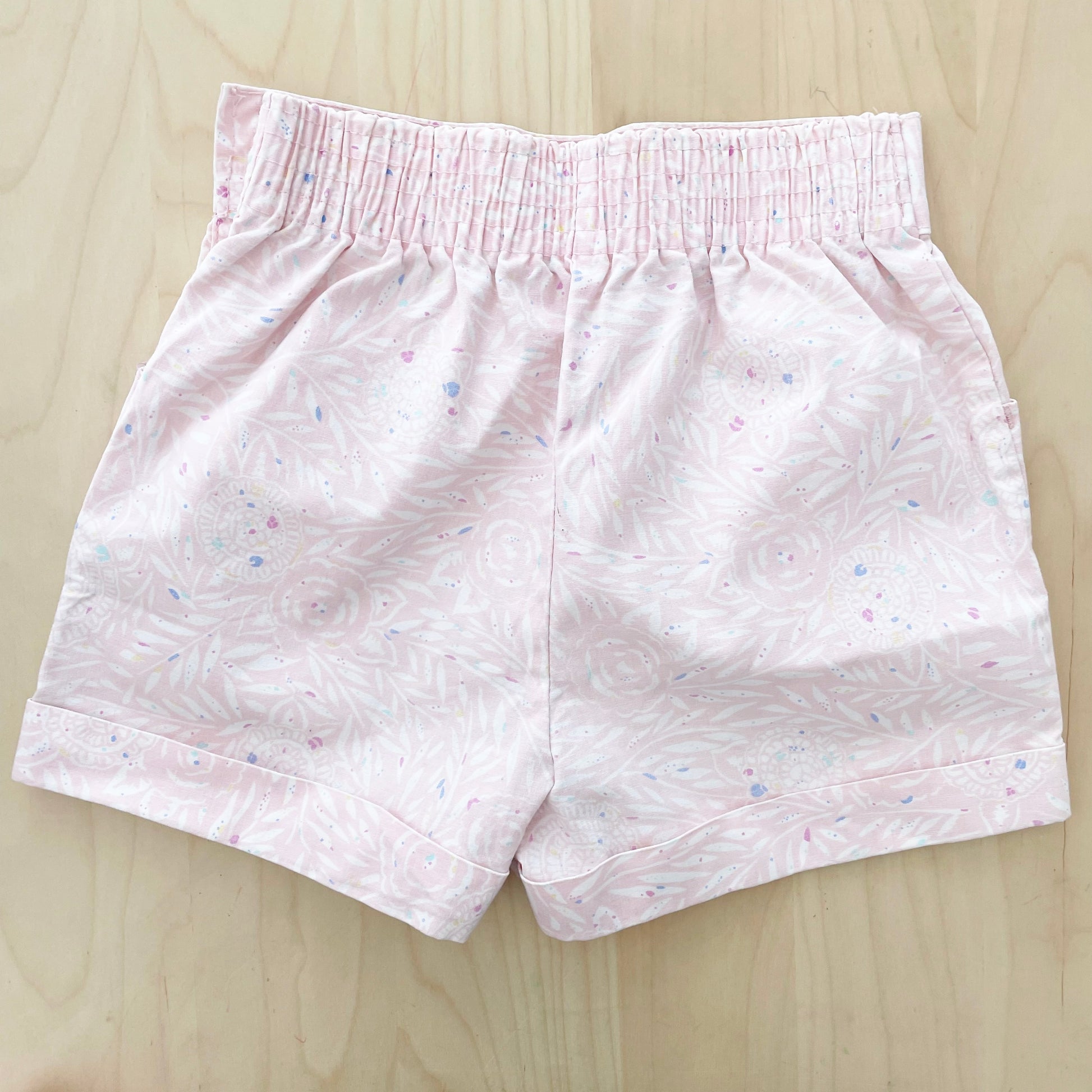 OshKosh Floral Medallion Print Shorts - Yellow Clover Vintage Kids Clothes