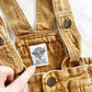 Tan Elastic Cuff Suspender Pants - Yellow Clover Vintage Kids Clothes