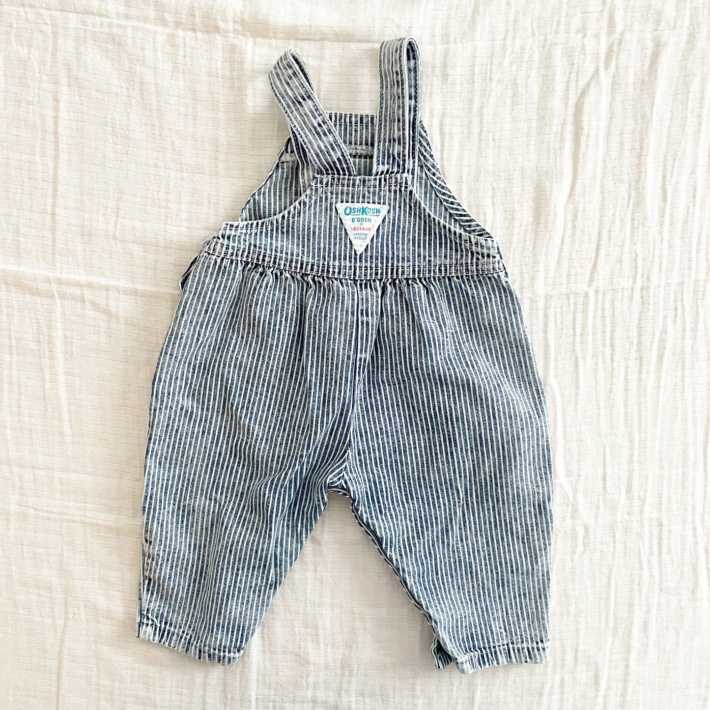 OshKosh Acid Wash Hickory Stripe Bubble Overalls