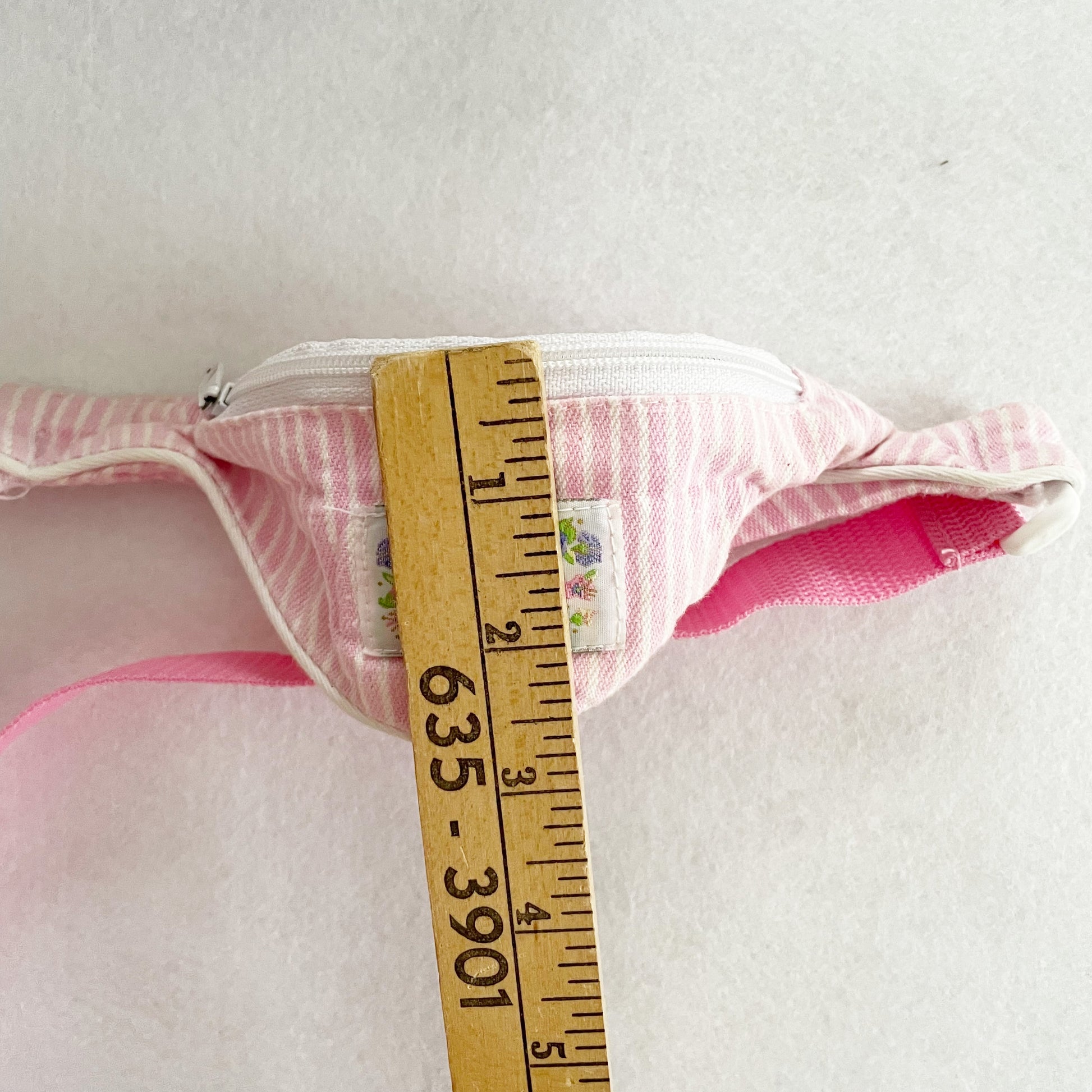 OshKosh Pink Striped Belt Bag - Yellow Clover Vintage Kids Clothes