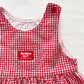 OshKosh Red Gingham Pinafore Dress - Yellow Clover Vintage Kids Clothes
