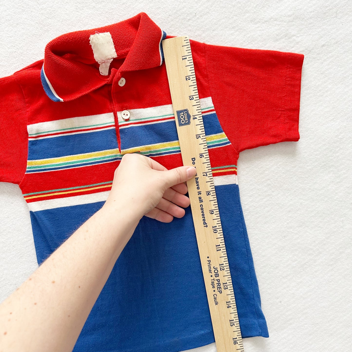 JC Penney Primary Striped Polo - Yellow Clover Vintage Kids Clothes