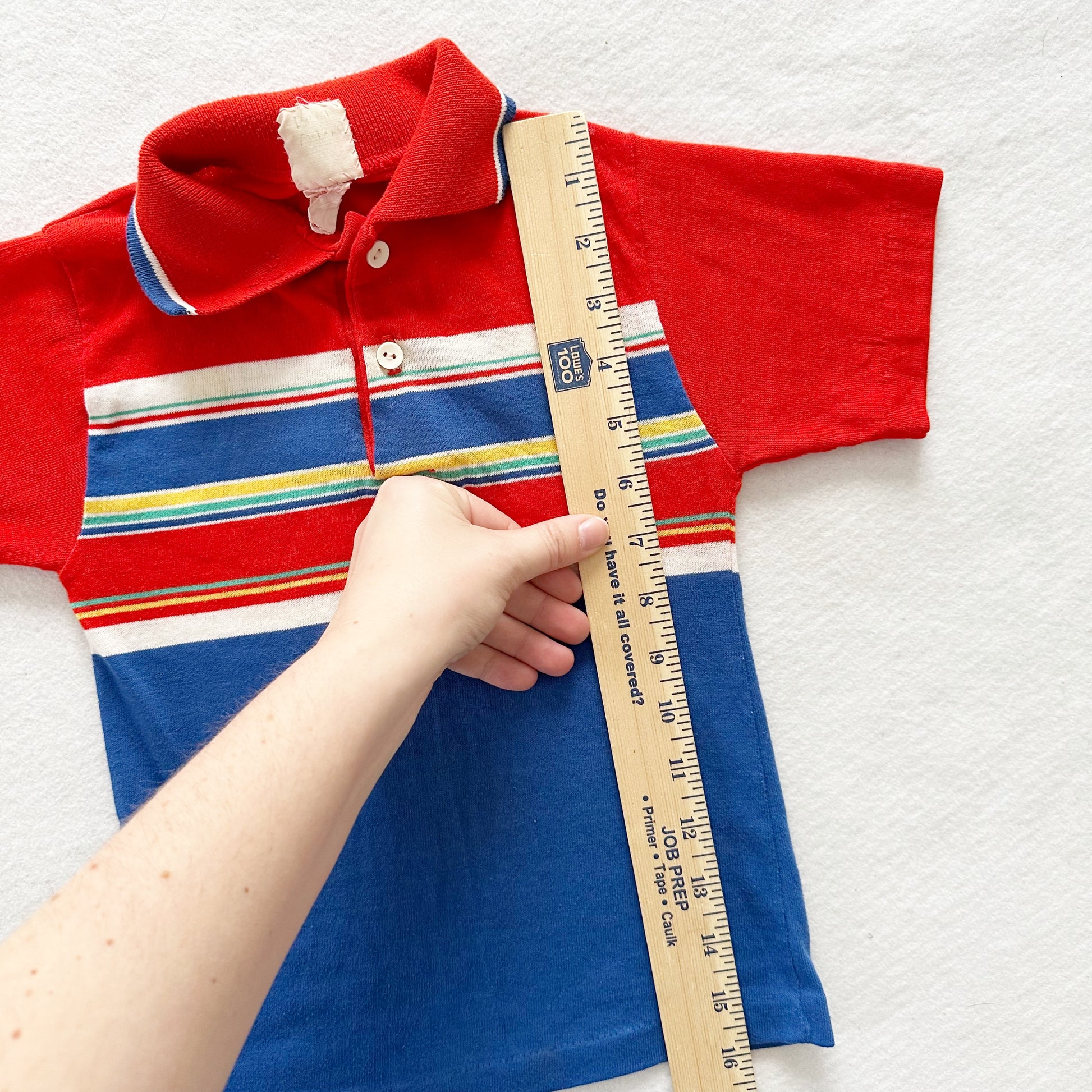 JC Penney Primary Striped Polo - Yellow Clover Vintage Kids Clothes