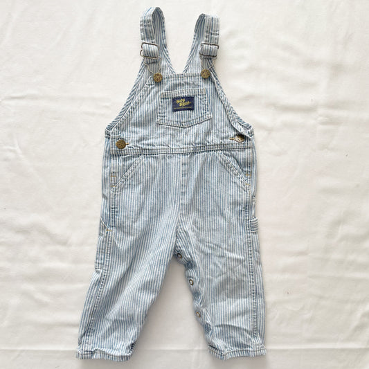 Baby B’gosh Light Wash Hickory Stripe Overalls